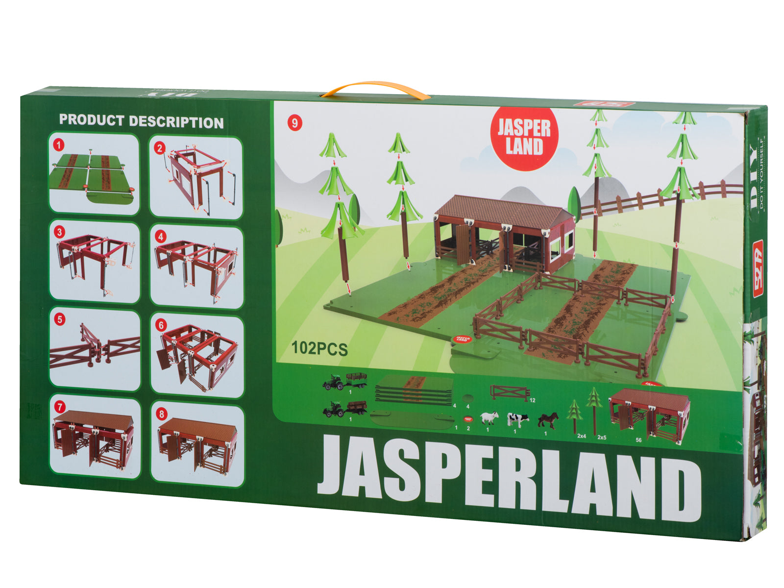 Fermas spēļu aizgalds dzīvnieki traktors JASPERLAND