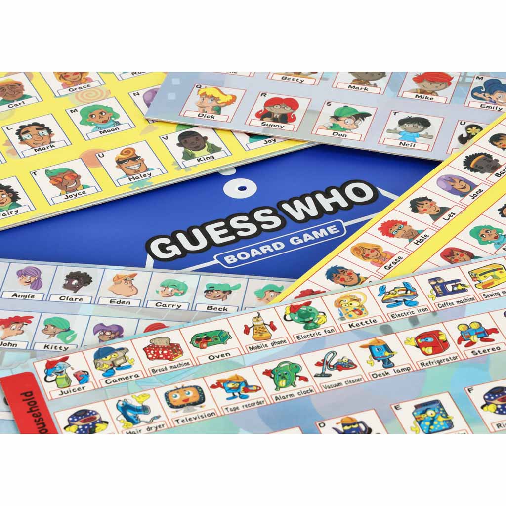 Ģimenes spēle Guess Who? Uzmini, kas? 8 spēļu dēļi