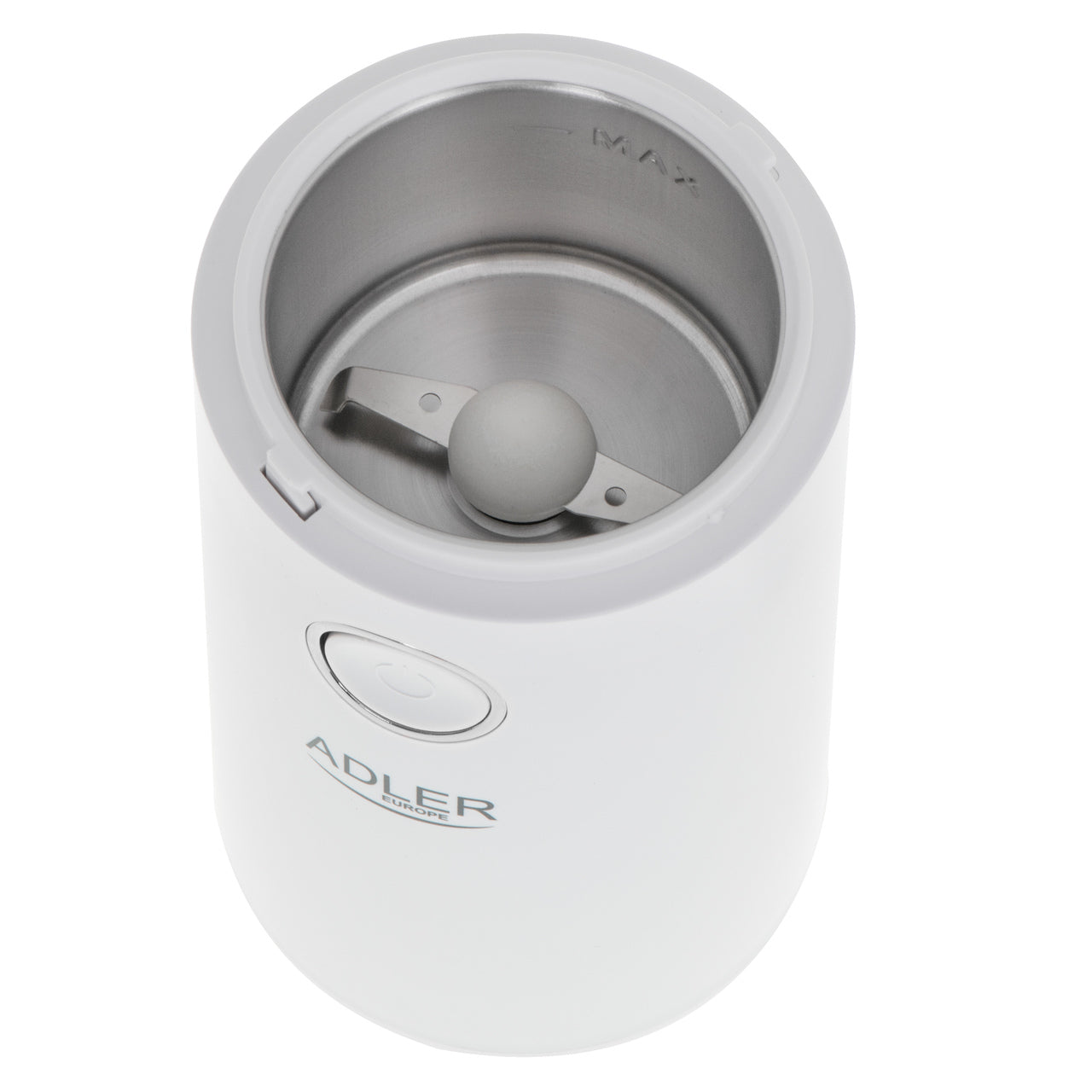 Adler AD 4446ws Kafijas riekstu garšaugu dzirnaviņas elektriskā balta sudraba 150W