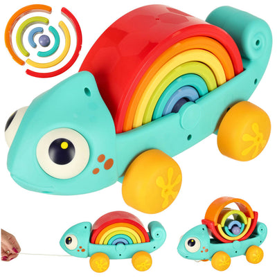 Hameleons sorter montessori puzzle bloki vilkšanai