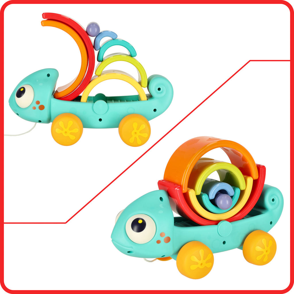Hameleons sorter montessori puzzle bloki vilkšanai