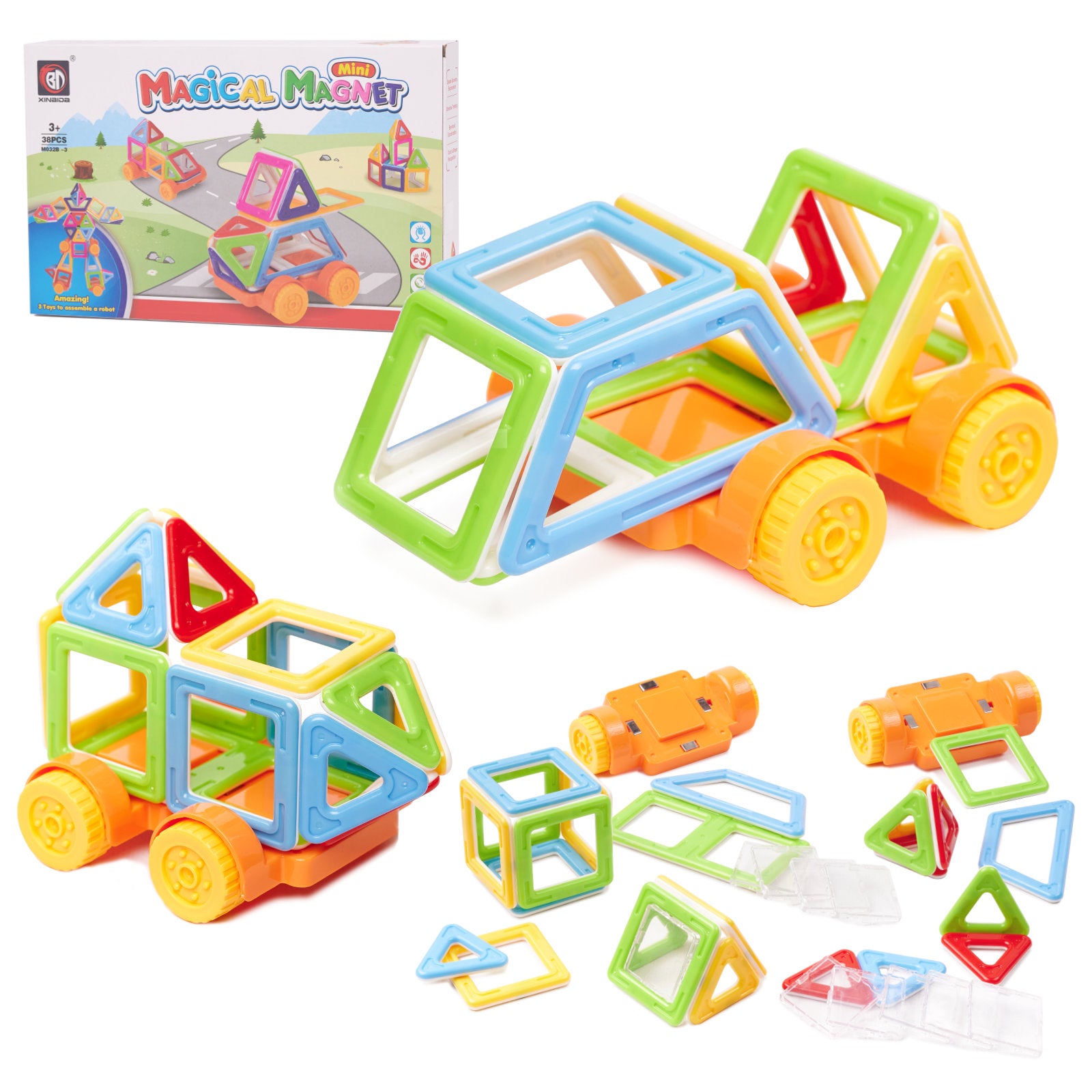 Magnētiskie ķieģeļi MAGICAL MAGNET MINI 38gab 3+ v1