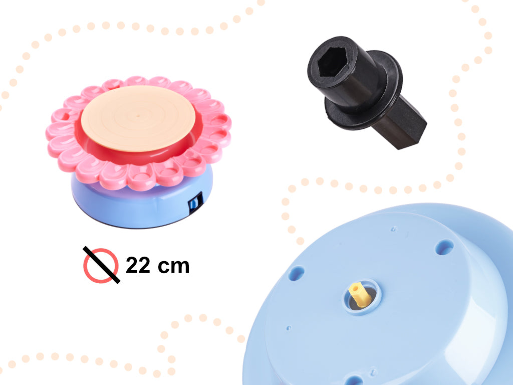 Keramikas rata radošais komplekts ar mālu un krāsām 600g