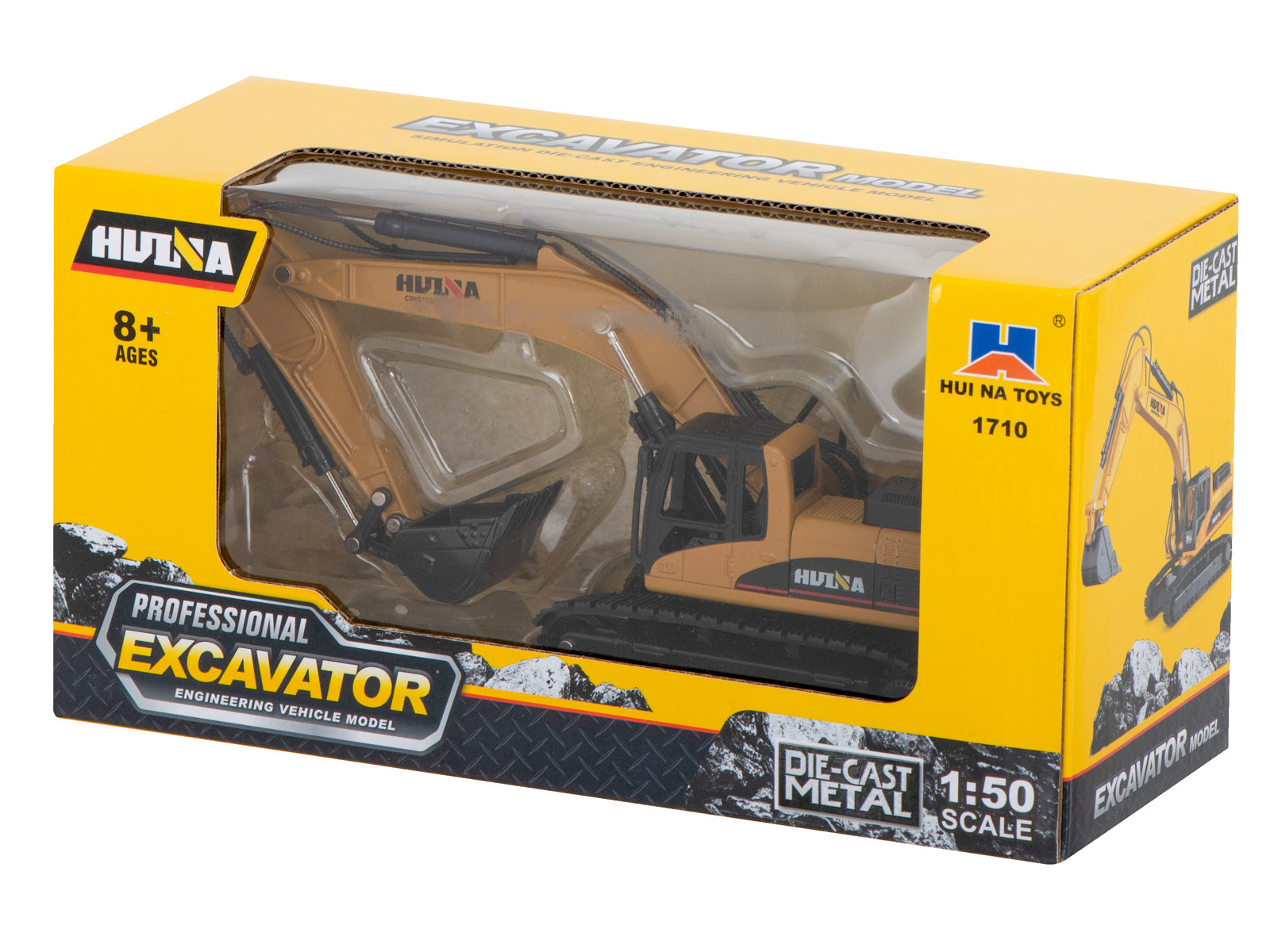 H-toys 1710 1:50 metāla kāpurķēžu iekrāvēja ar kausu ekskavatora modelis