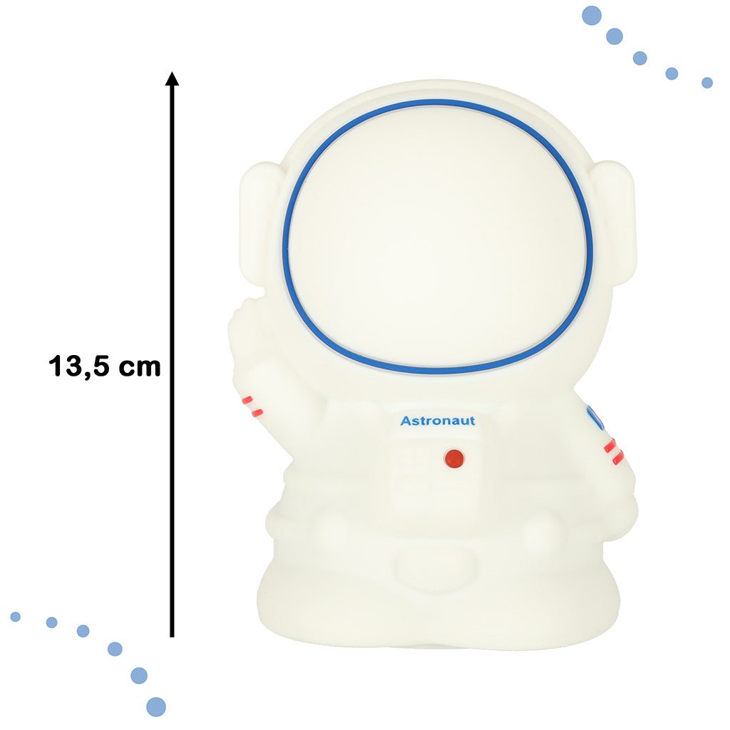 Silikona nakts gaisma balta astronauts