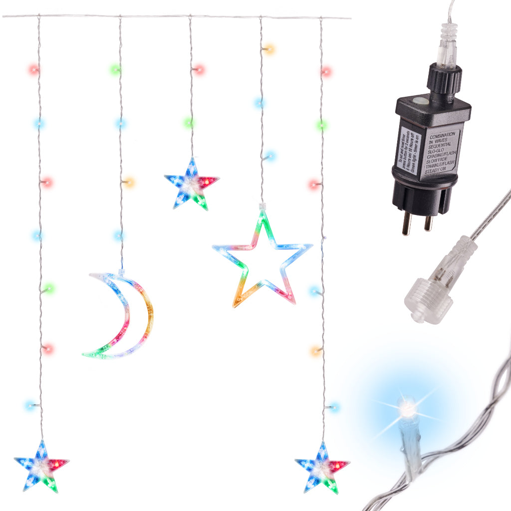 LED mēness aizkaru virtene POLAR