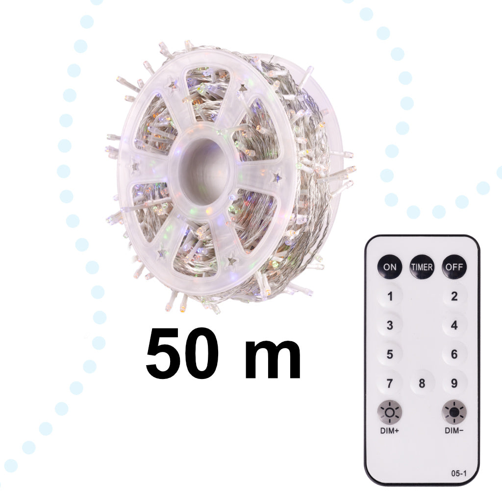 50m 500LED ar tālvadības pulti