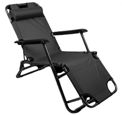 Saliekamais dārza atpūtas krēsls ūdensizturīgs grafīts