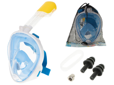 Pilna saliekamā snorkelēšanas maska L/XL zila