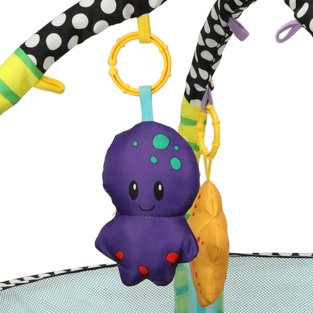 Izglītojošs paklājiņš 3in1 bruņurupucis rotaļu krēsls liels 0+ 30 bumbiņas