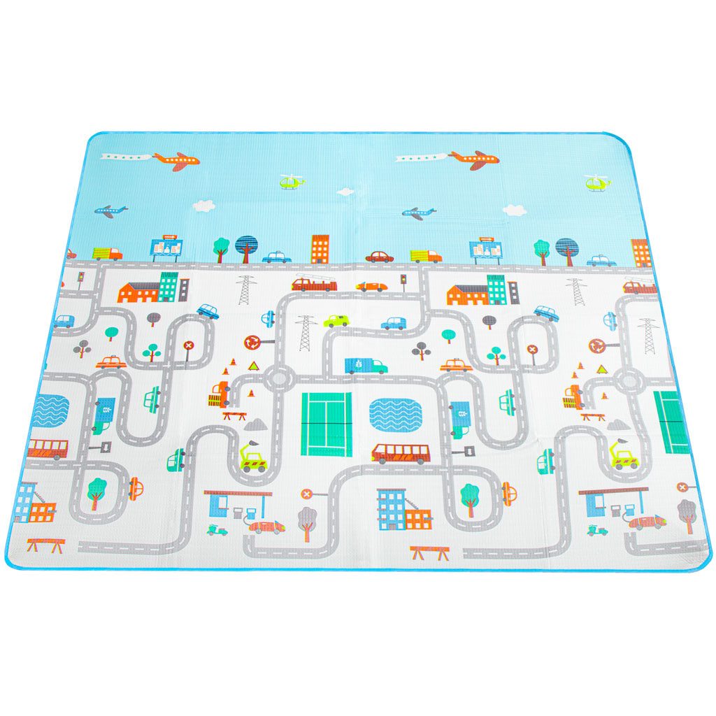 Izglītojošs putuplasta paklājs bērniem ielas 180x200cm
