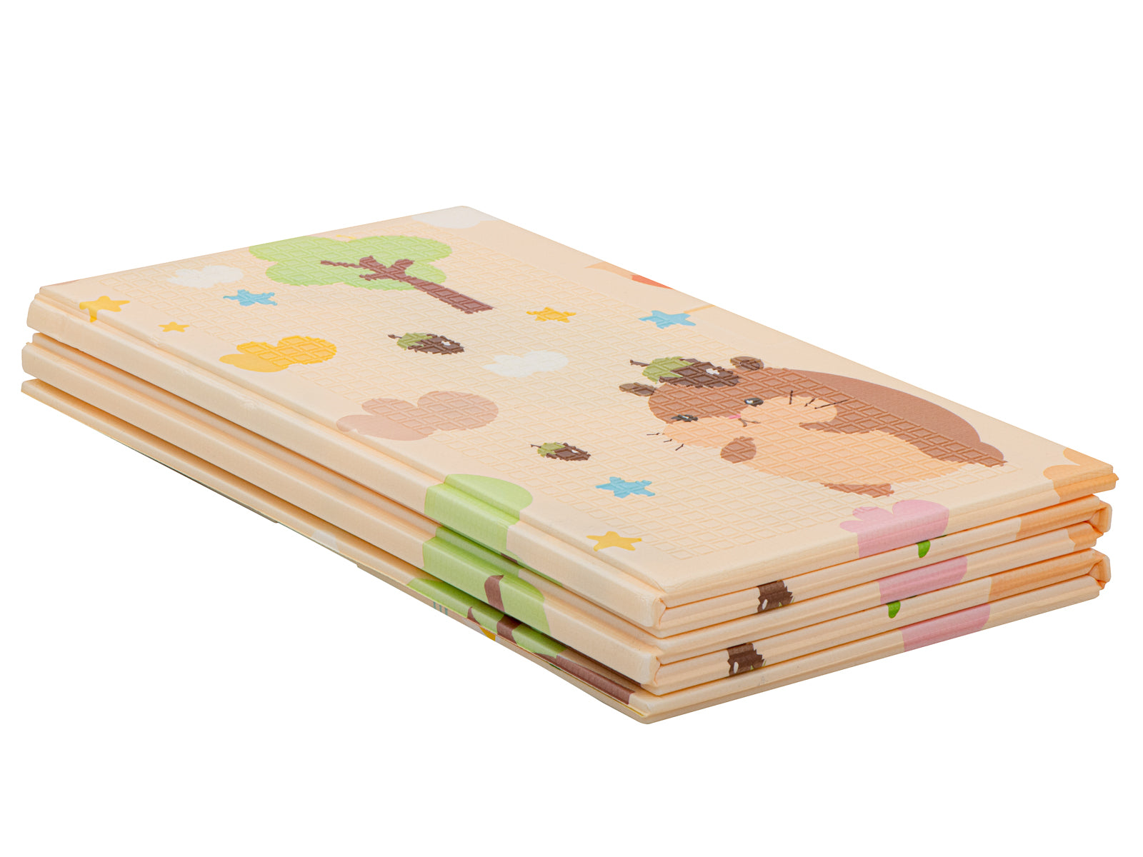 Izglītojošs saliekams abpusējs eža/ lāča 150x195cm izvelkamais porolona paklājs