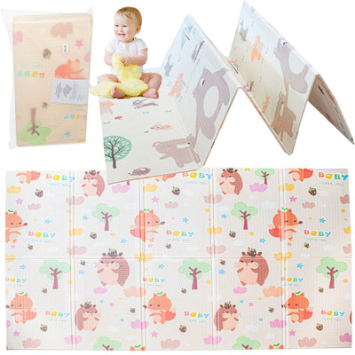 Izglītojošs saliekams abpusējs eža/ lāča 150x195cm izvelkamais porolona paklājs