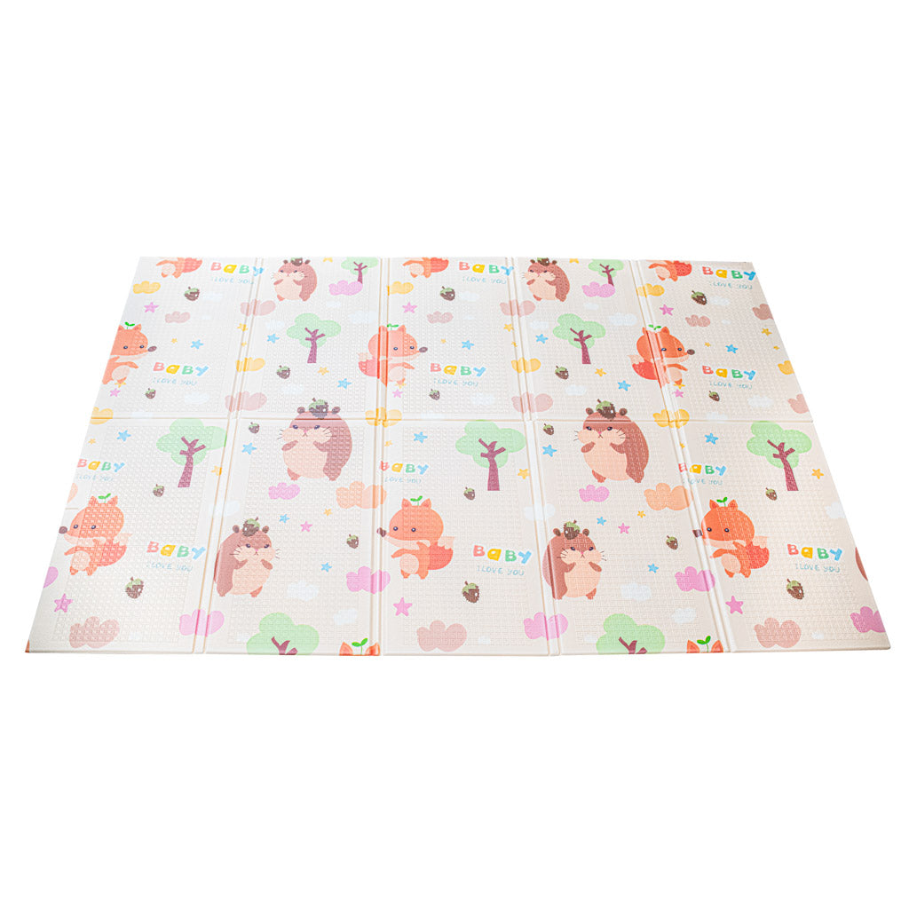 Izglītojošs saliekams abpusējs eža/ lāča 150x195cm izvelkamais porolona paklājs