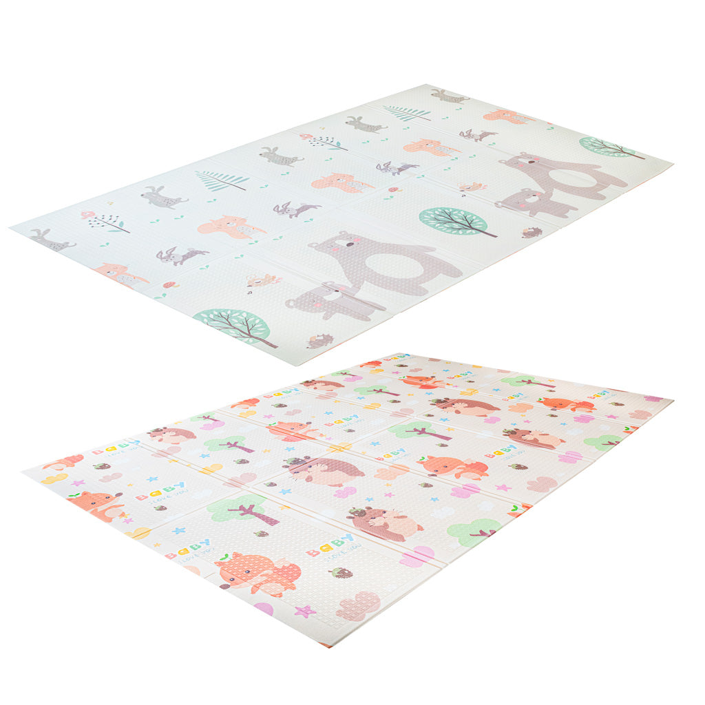 Izglītojošs saliekams abpusējs eža/ lāča 150x195cm izvelkamais porolona paklājs