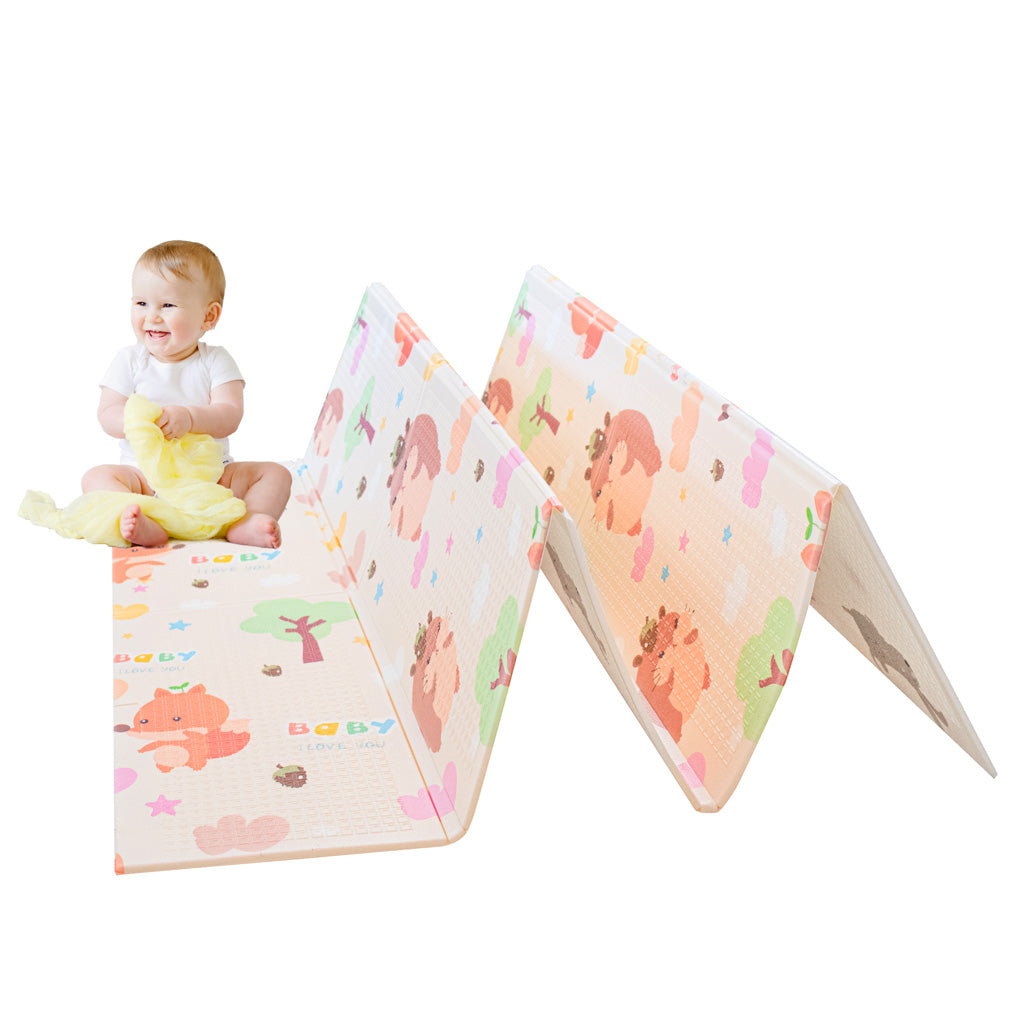 Izglītojošs saliekams abpusējs eža/ lāča 150x195cm izvelkamais porolona paklājs