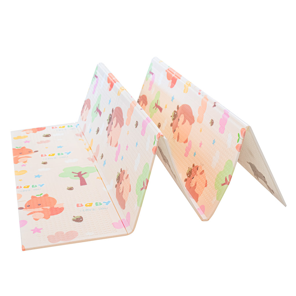 Izglītojošs saliekams abpusējs eža/ lāča 150x195cm izvelkamais porolona paklājs