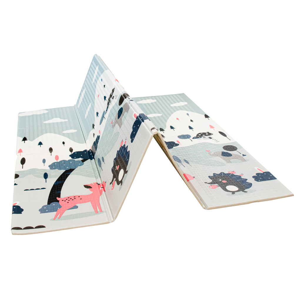 Izglītojošs paklājiņš bērniem iela/mežs 177x158x0.8cm