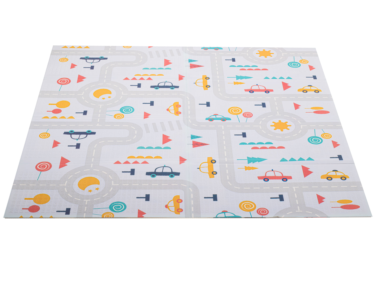 Izglītojošs paklājiņš bērniem iela/mežs 177x158x0.8cm