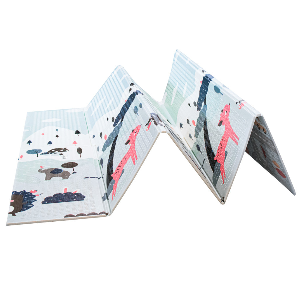 Izglītojošs paklājiņš bērniem iela/mežs 177x198x0.8cm