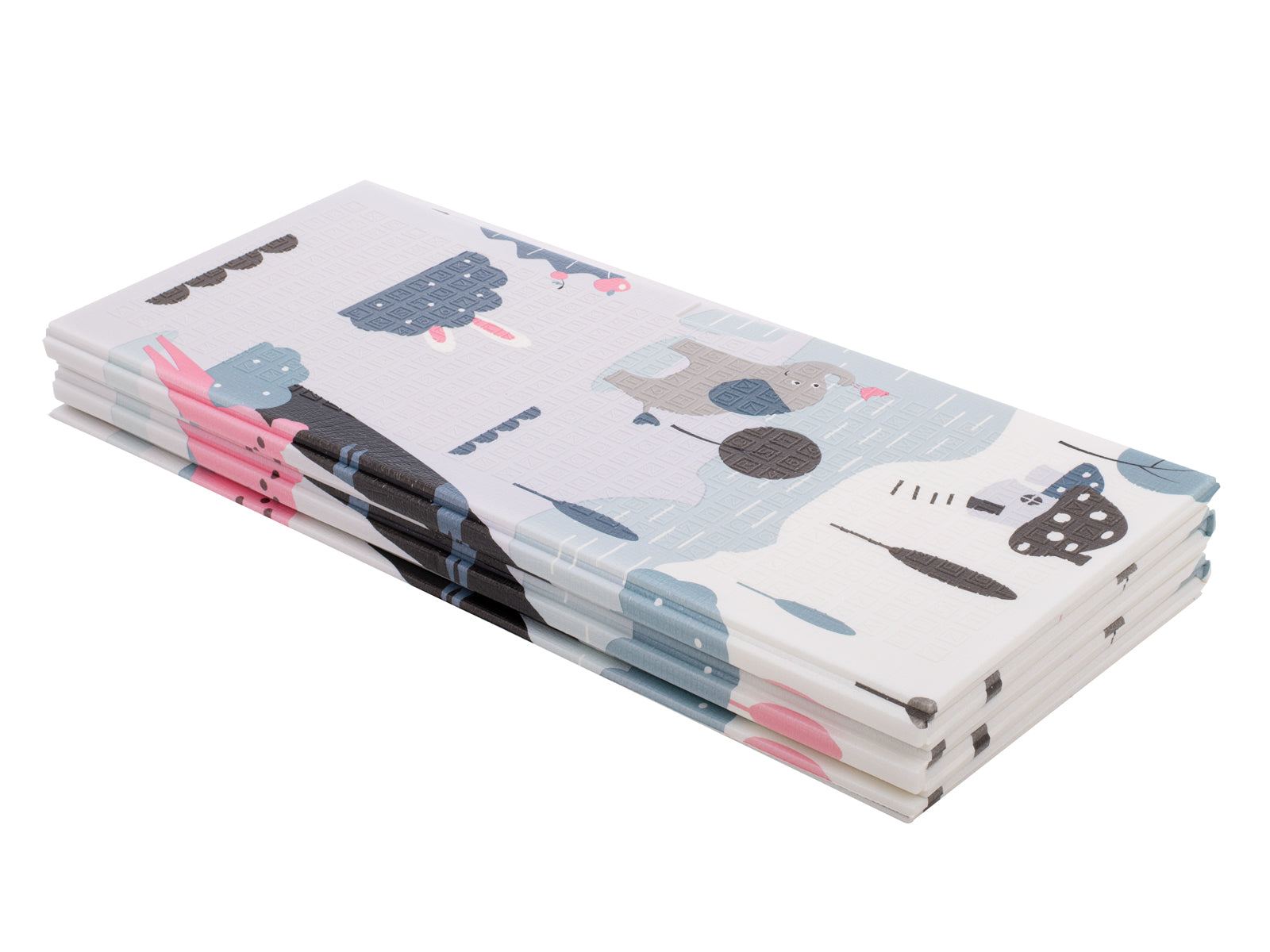 Izglītojošs paklājiņš bērniem iela/mežs 177x198x0.8cm