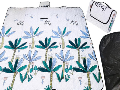 Pludmales paklājs piknika sega kempings palmas 200x200