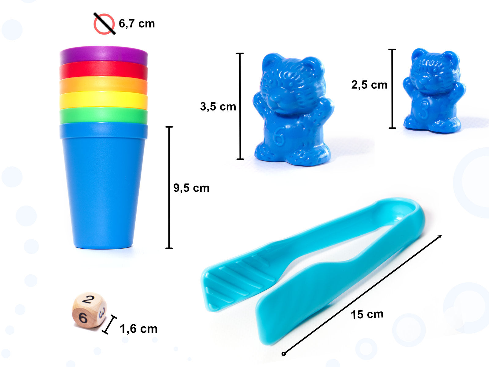 Izglītojoši rotaļu lācīši, kas mācās skaitīt montessori 116el.