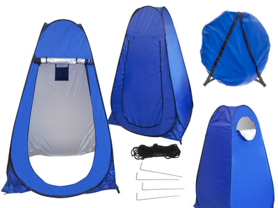 Telts duša ģērbtuve pārnēsājamais wc zils