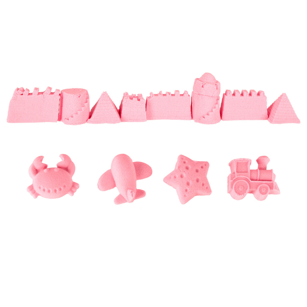 Kinētiskās smiltis kastē 2kg smilšu kaste + 16 formiņas