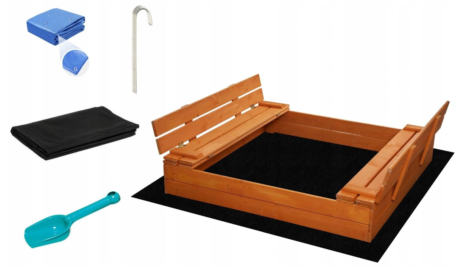 Koka impregnēta smilšu kaste salokāma 120cm