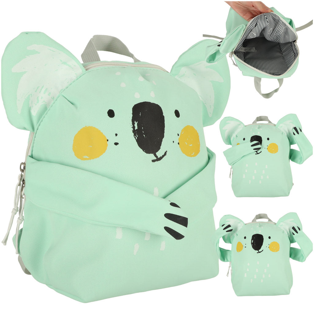 Bērnudārza koala skolas mugursoma zaļa