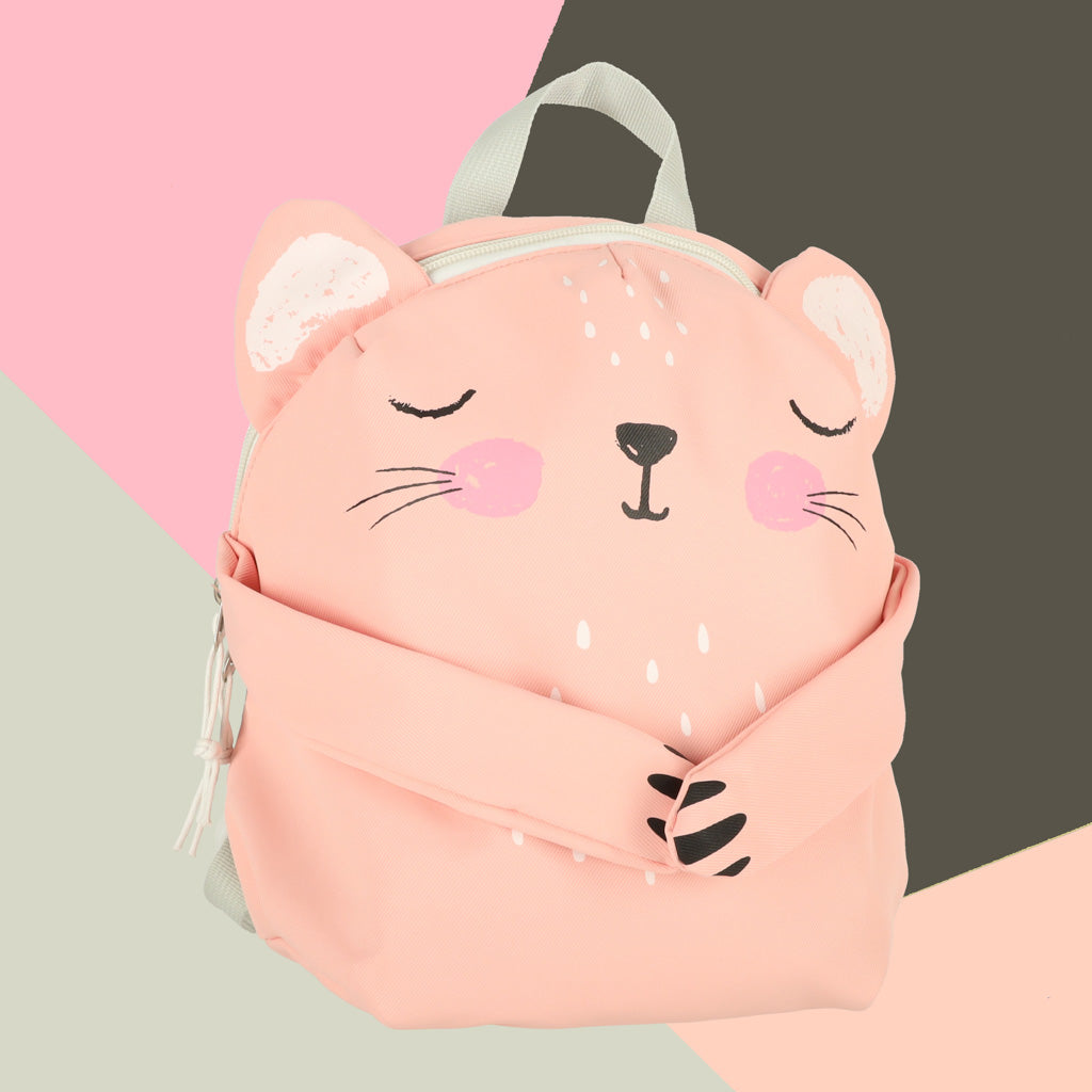 Bērnudārza skolas mugursoma kitty rozā krāsā