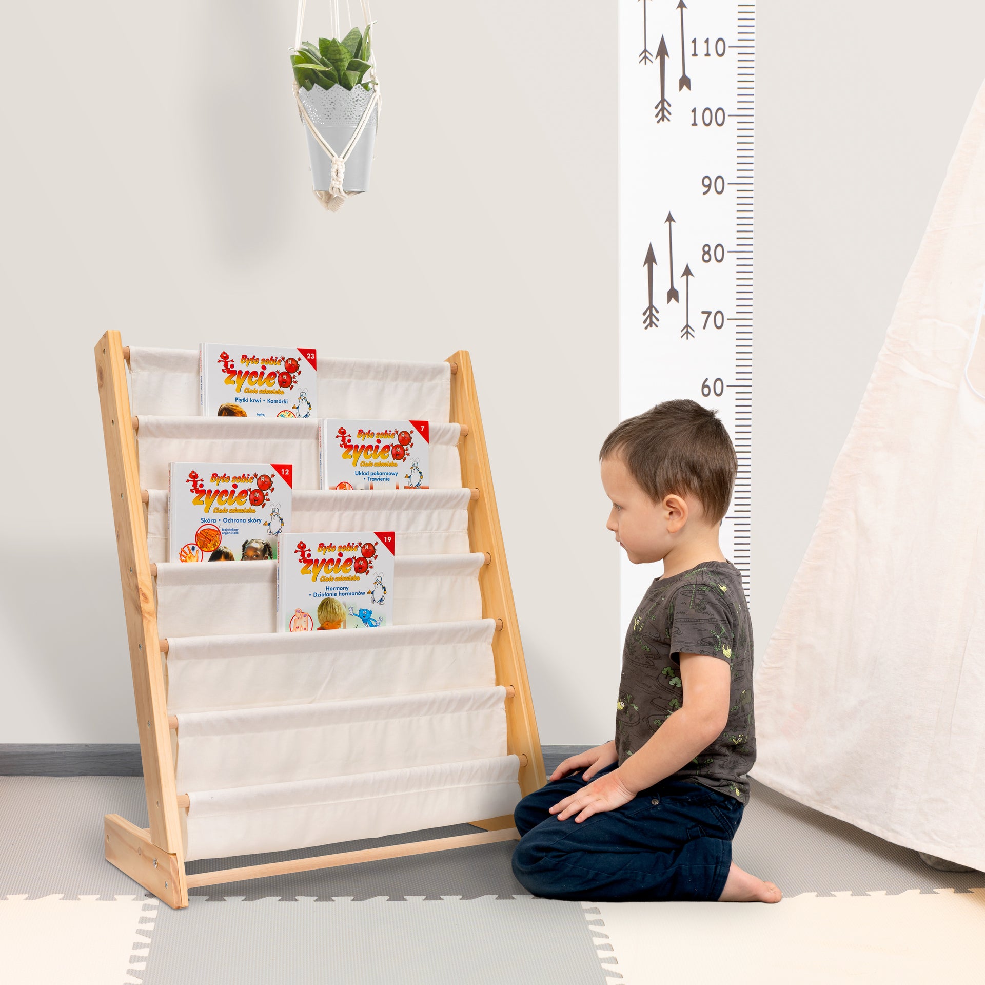 Bērnu grāmatu plaukts stenda plaukts 79cm