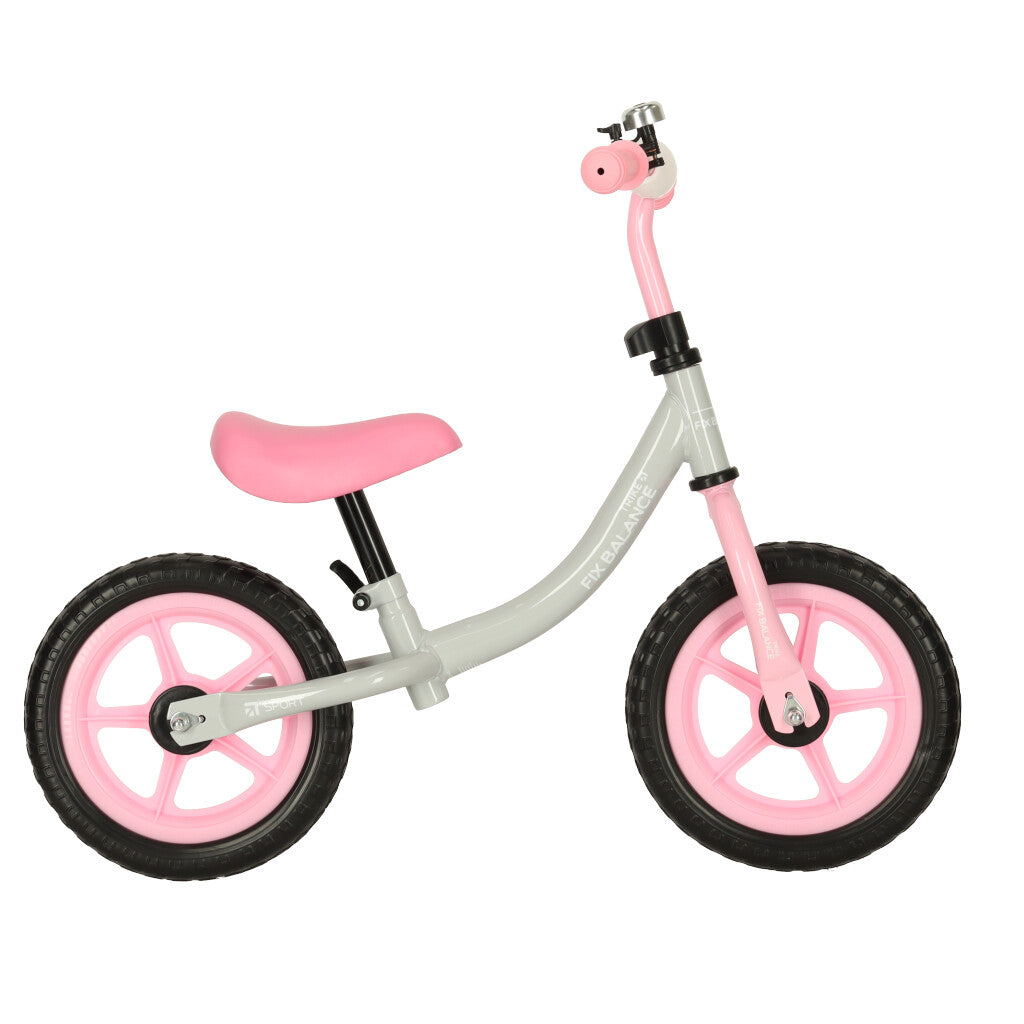 Trike Fix Balance distanču velosipēds baltā un rozā krāsā