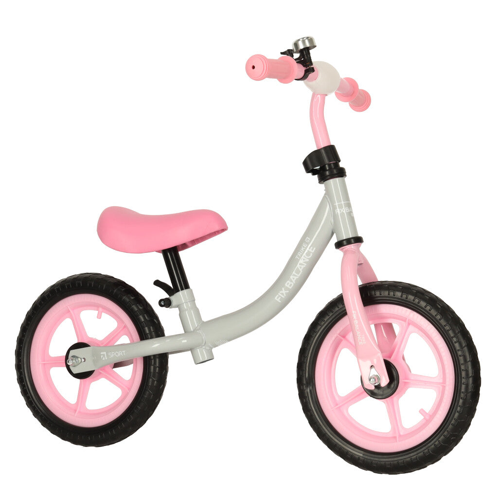 Trike Fix Balance distanču velosipēds baltā un rozā krāsā