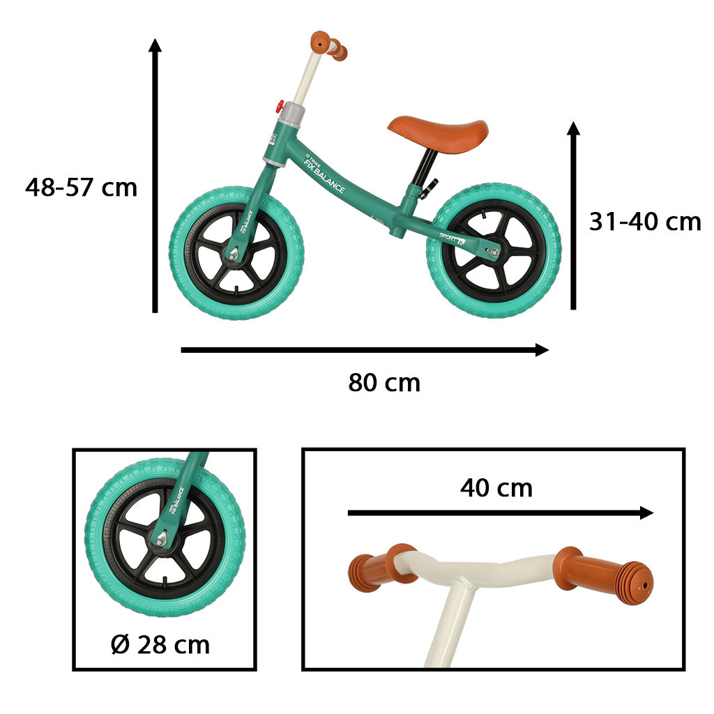 Trike Fix Balance tirkīza krāsas distanču velosipēds