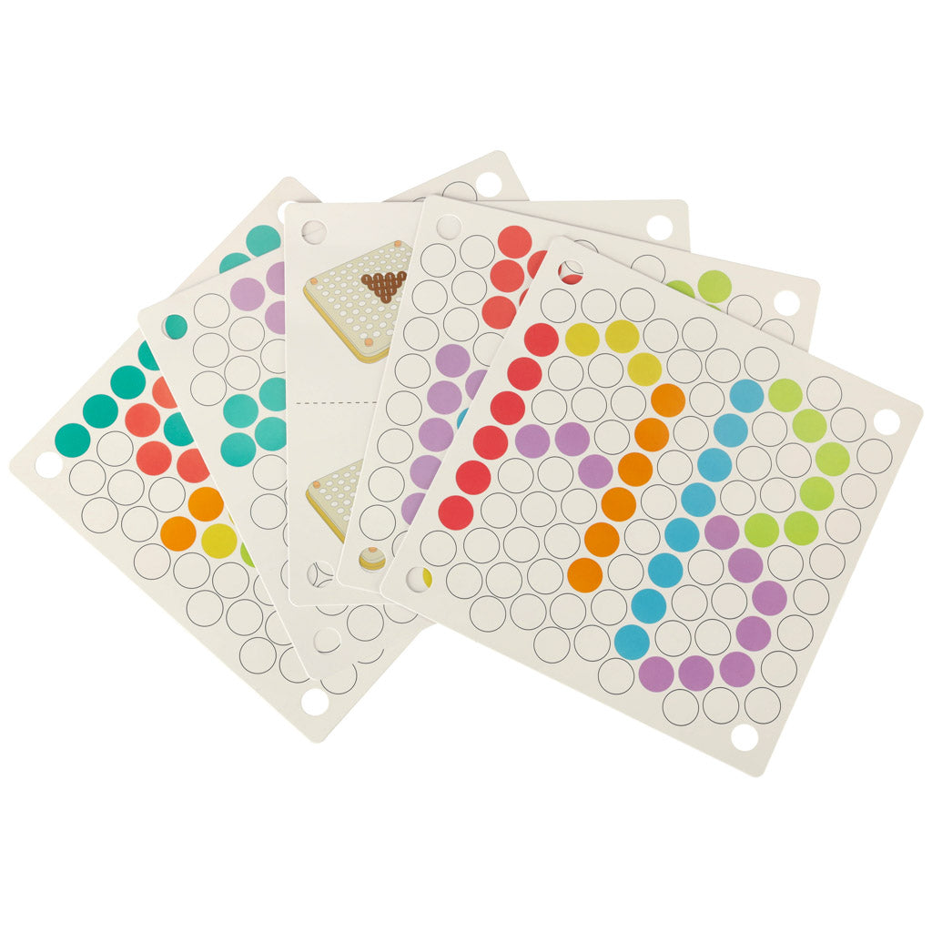 Izglītojoša montessori pērlīšu bumbiņu mozaīkas puzle 77el.