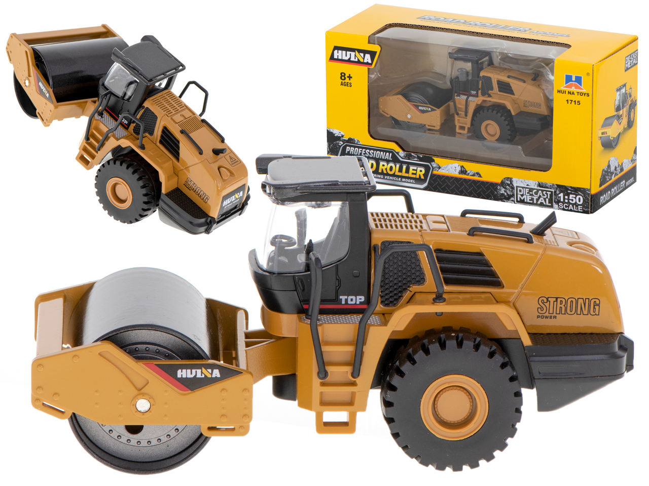 Ceļu rullītis celtniecības automašīna Metāla modelis H-Toys 1715 1:50