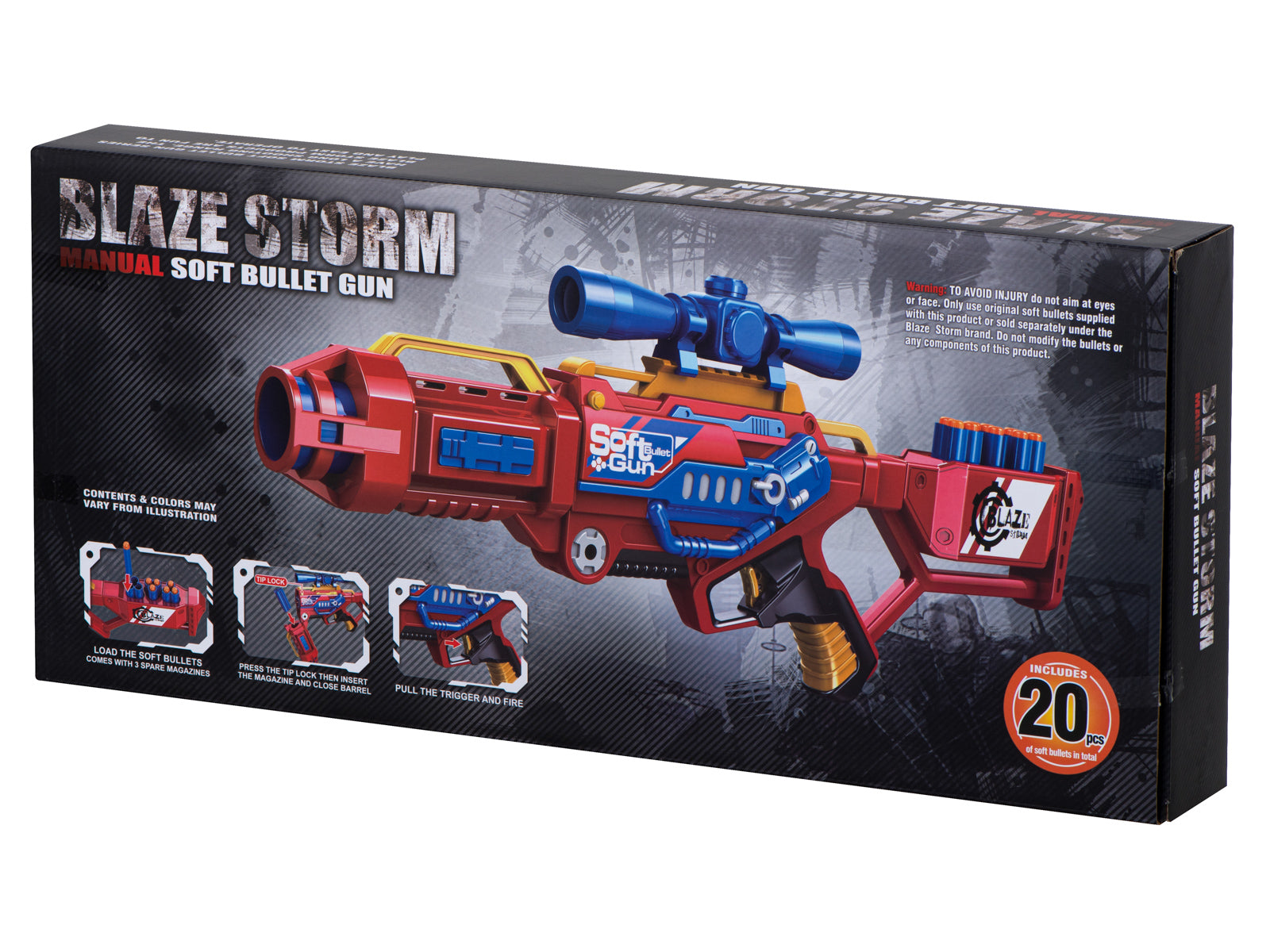 Blaze Storm putu šautriņu automāts + 20 šautriņas sarkans
