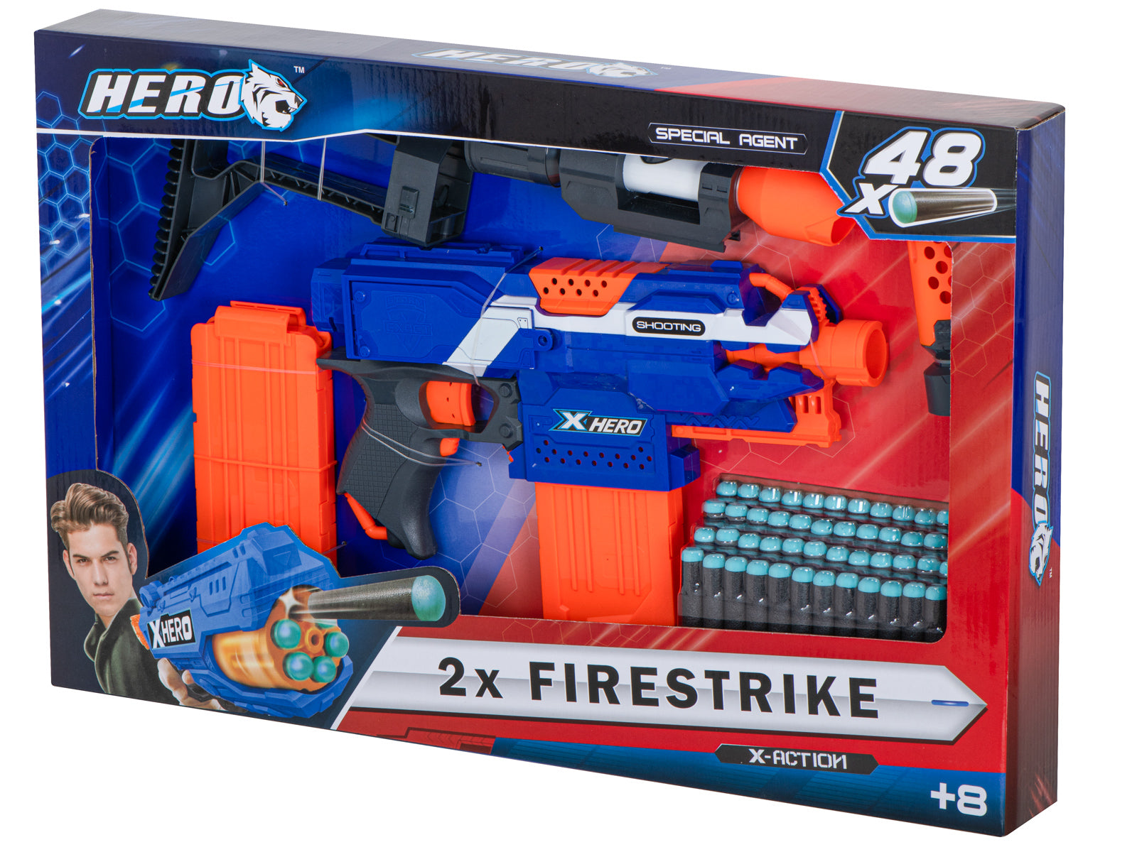 Blaze Storm putu šautriņu ložmetējs + magazīns + peilometrs + 48 šautriņas
