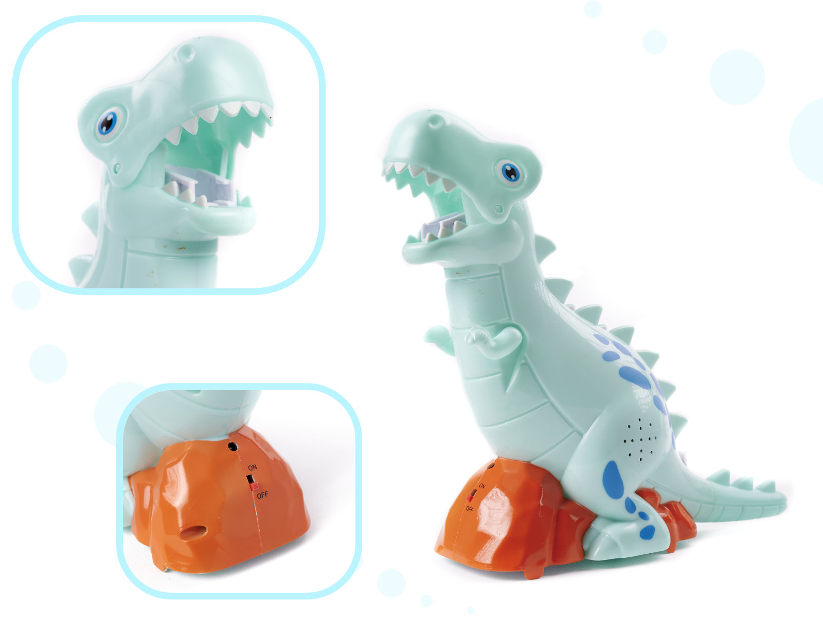 Dinozauru sacīkšu trases dinozauru skaņas gaismas