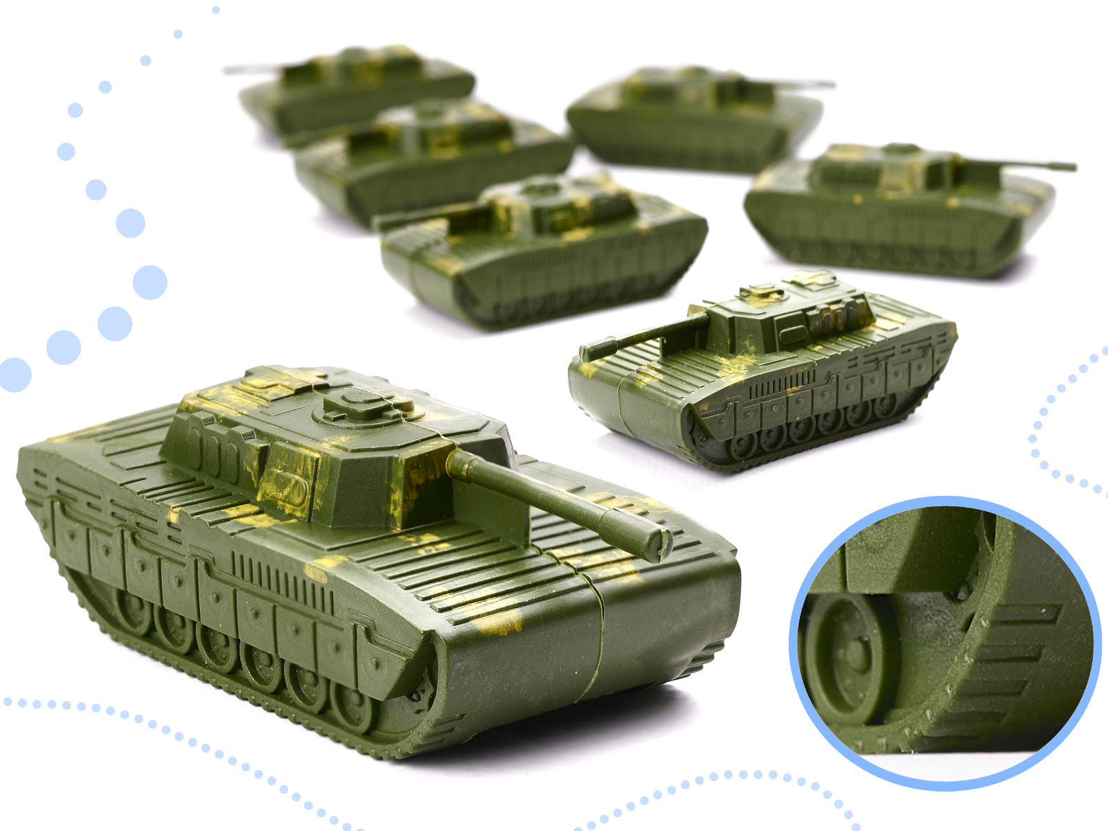 Karavīru militāro pamatņu figūru komplekts 307el.