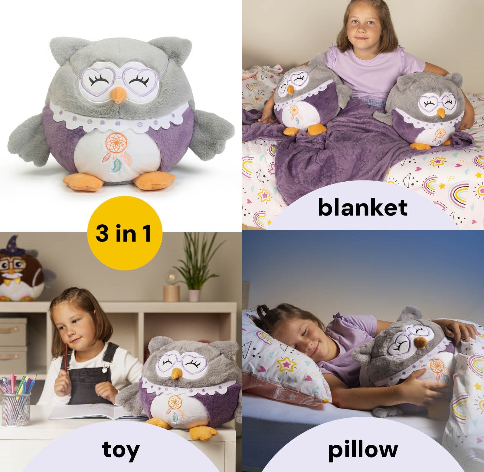 Pleds 3 in 1 Pūce omīte Liza