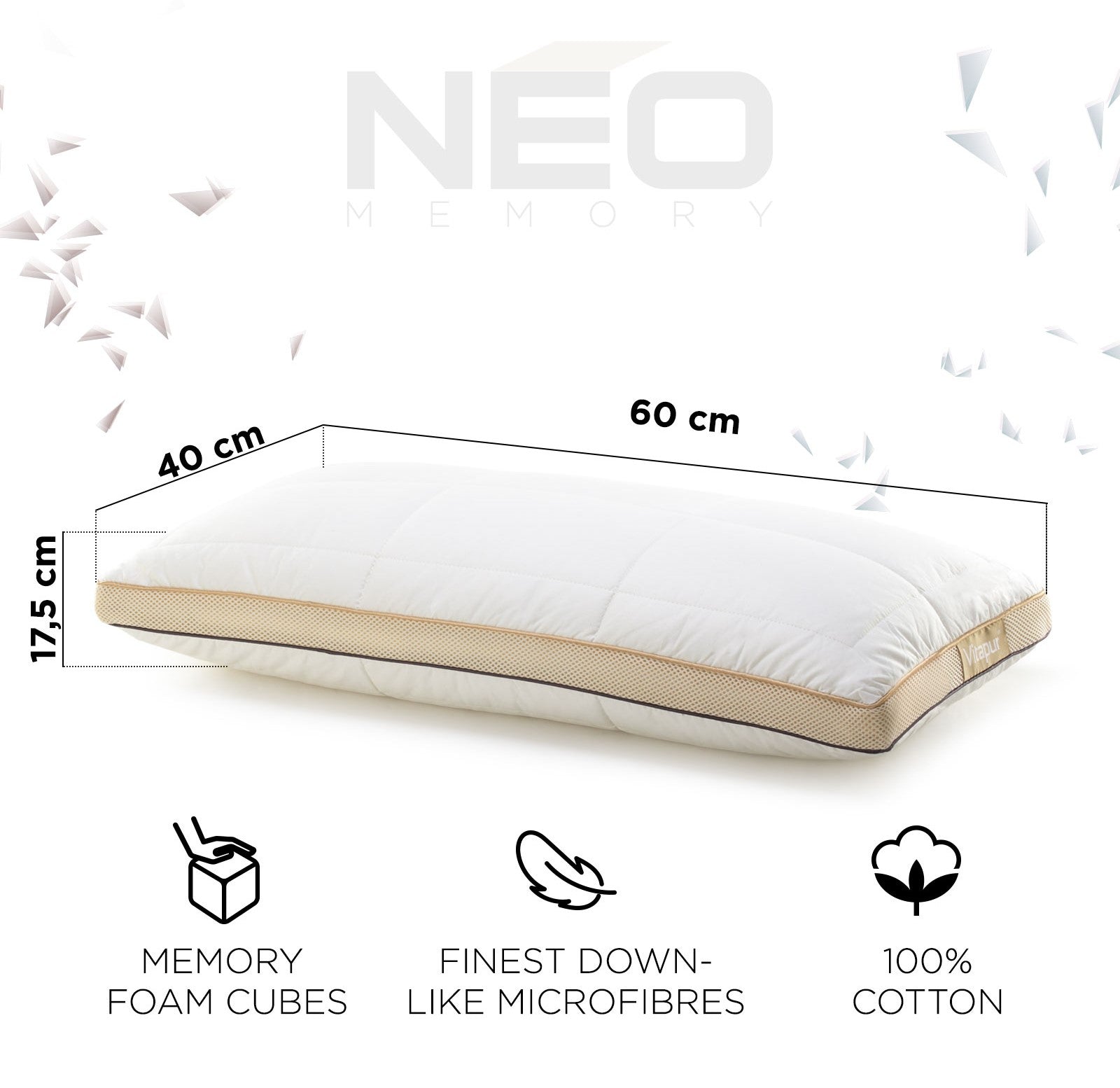 Bērnu spilvens NEO Bamboo Memory Junior 40x60cm