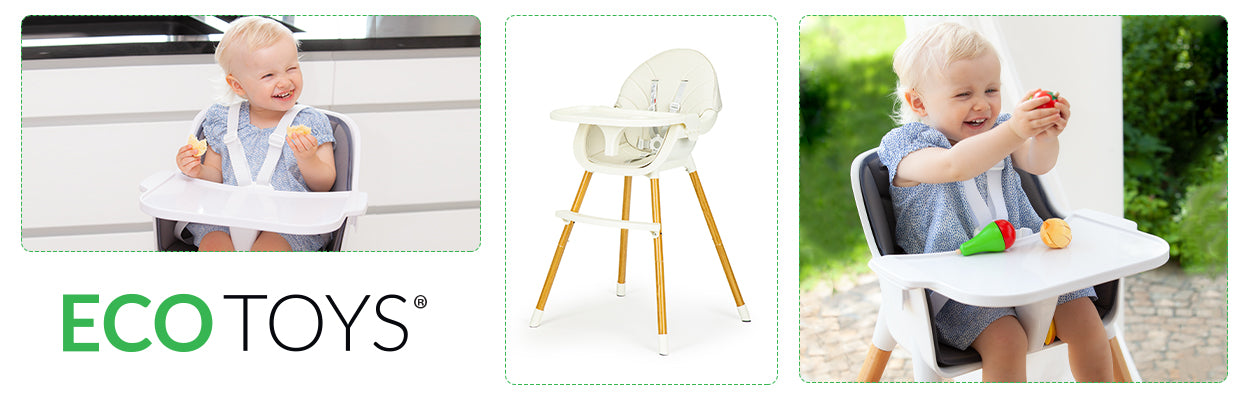 Barošanas krēsls 2in1 ECOTOYS Beige