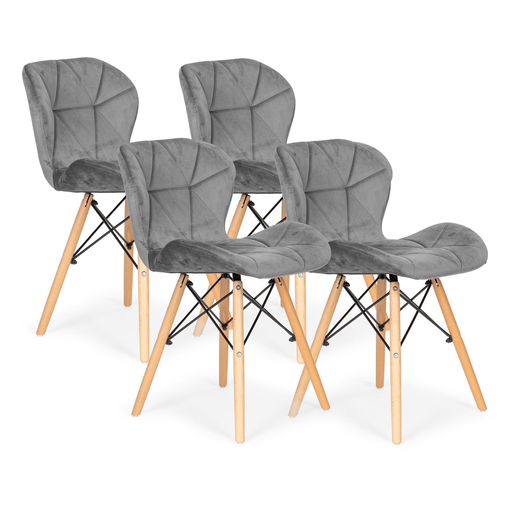 Virtuves krēsli SAMT LINE Grey ( 4 gab)