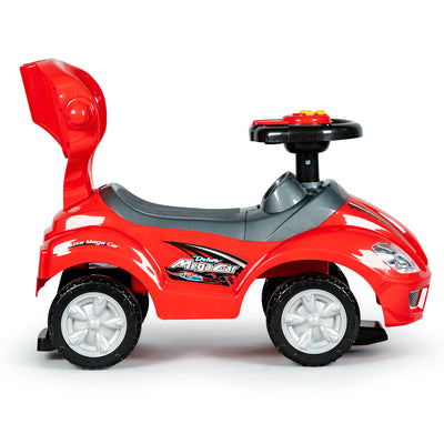 Brauciet ar rotaļu stumjamo automašīnu Walker ar rokturi 3in1-red