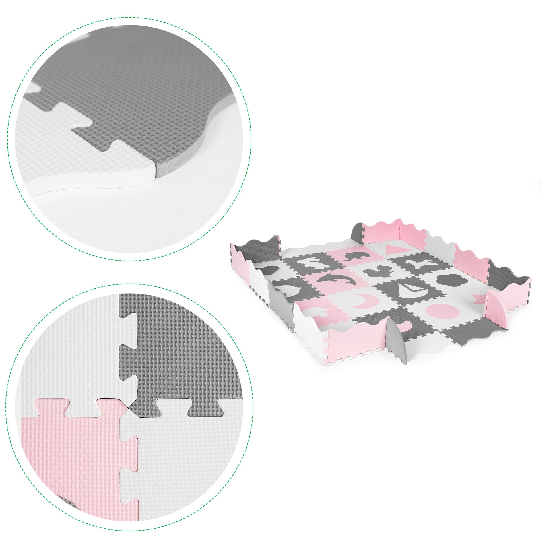 Bērnu izglītojošais putu paklājs TUK PINK