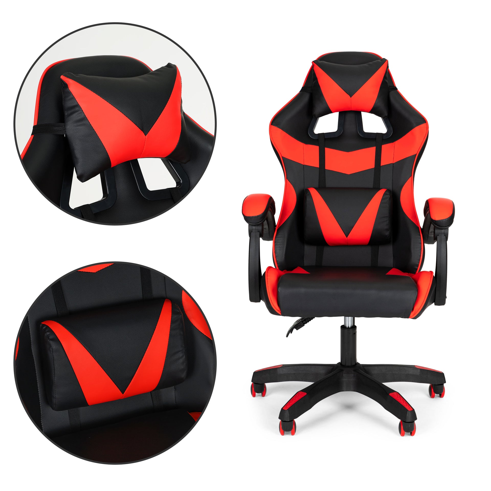 Kausa spēļu krēsls, biroja krēsls ar regulējumu un spilveniem