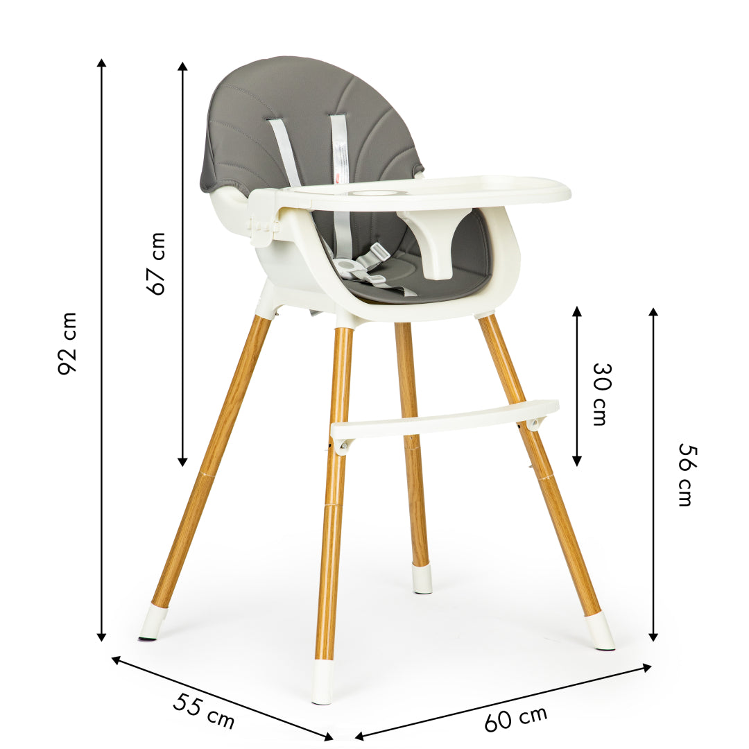 Barošanas krēsls 2in1 ECOTOYS Grey